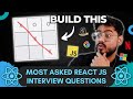 React js interview questions  tic tac toe   frontend machine coding interview experience