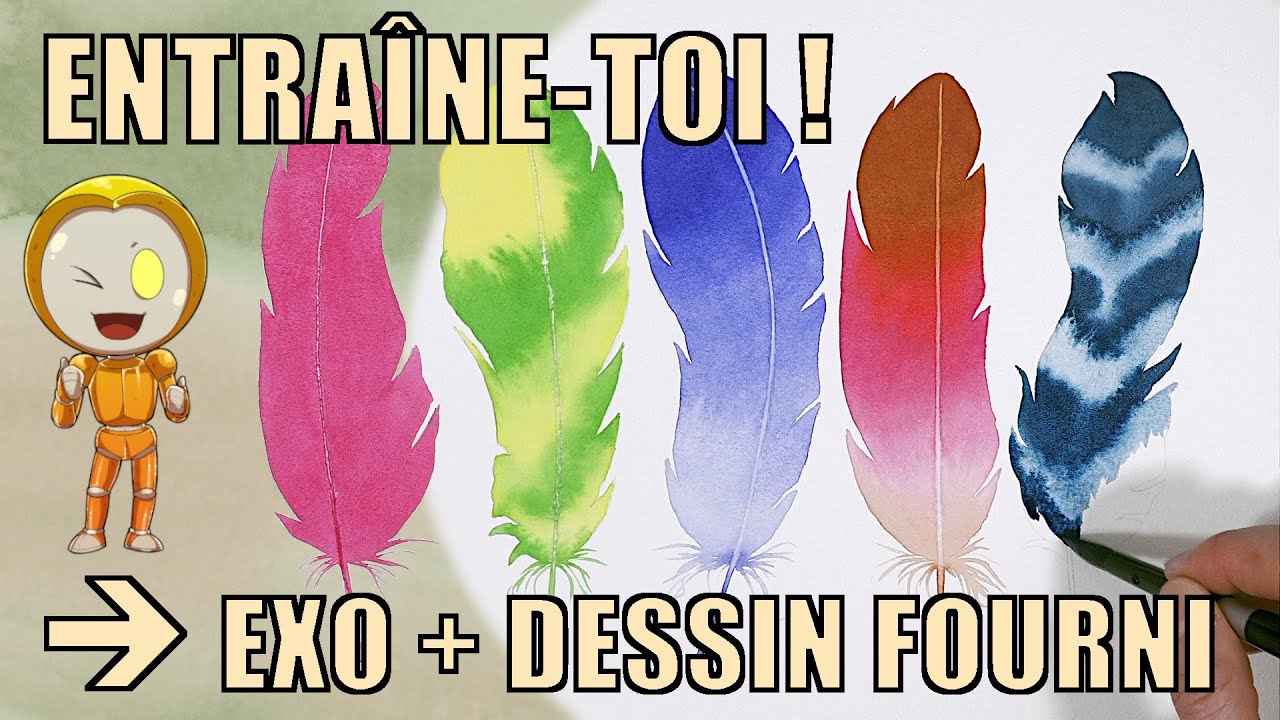 S'entraîner à toutes les techniques d'aquarelle en s'amusant !