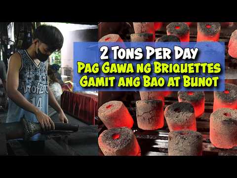 Pag Gawa ng Briquette Gamit ang Bao at Bunot, 2 Tons Per Day