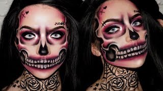 TATTOOED PUNK SKULL TUTORIAL || SARAHNEWSFX