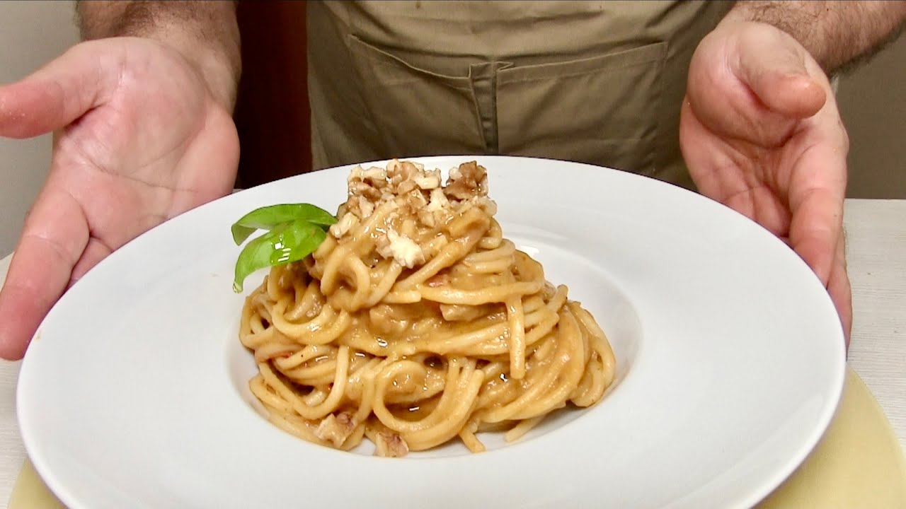 Espagueti con Crema de Berenjena