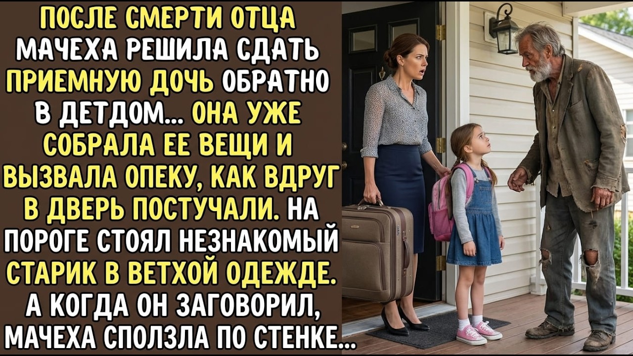 “Возвращайся в детдом!” — кричала мачеха, но на пороге появился СТАРИК, и все замерли…