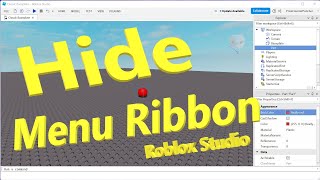 How To Hide Roblox Studio Menu Ribbon Prizecp Roblox Extreme Simple Series