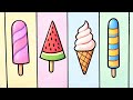 How to Draw Ice Cream Step by Step for Kids | Easy Popsicle Drawing Tutorial.