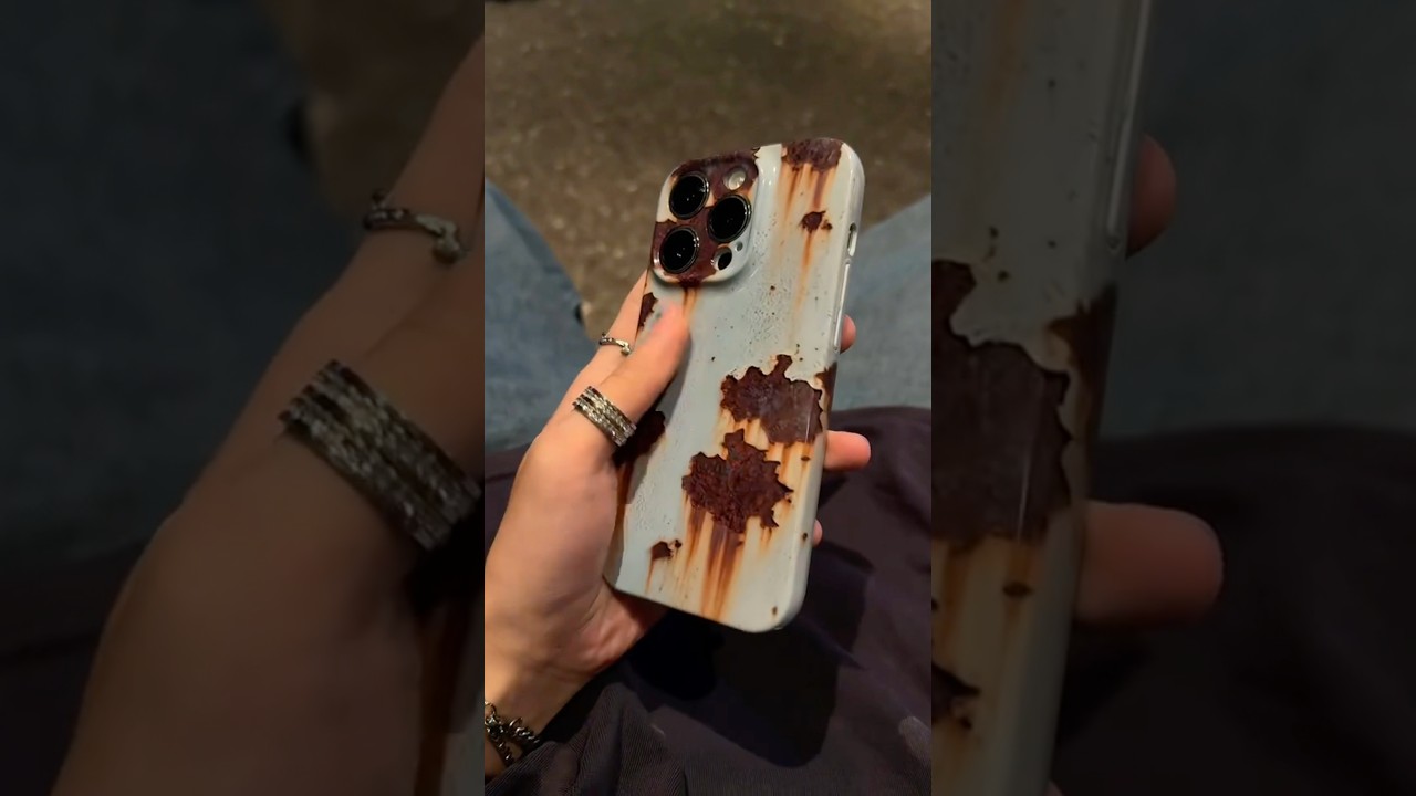 Rusty Metal Texture iPhone Case available at Creamcy.com🥰 