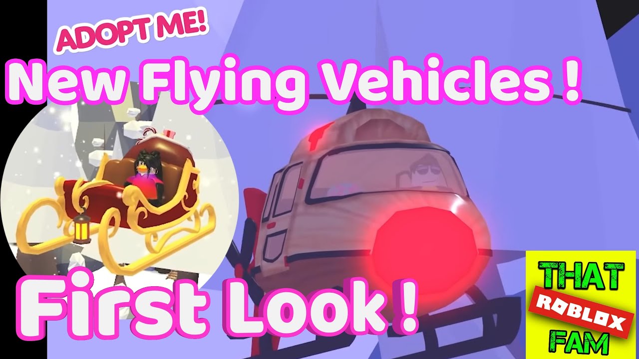 ADOPT ME NEW FLYING TOY SLEIGH + RESCUE HELICOPTER ! 