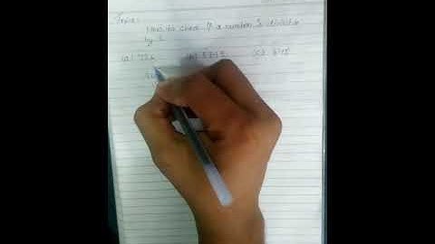 how to check if a number is divisible by 3