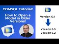 How to Open a COMSOL model in Older Versions! | MATLAB Link to COMSOL
