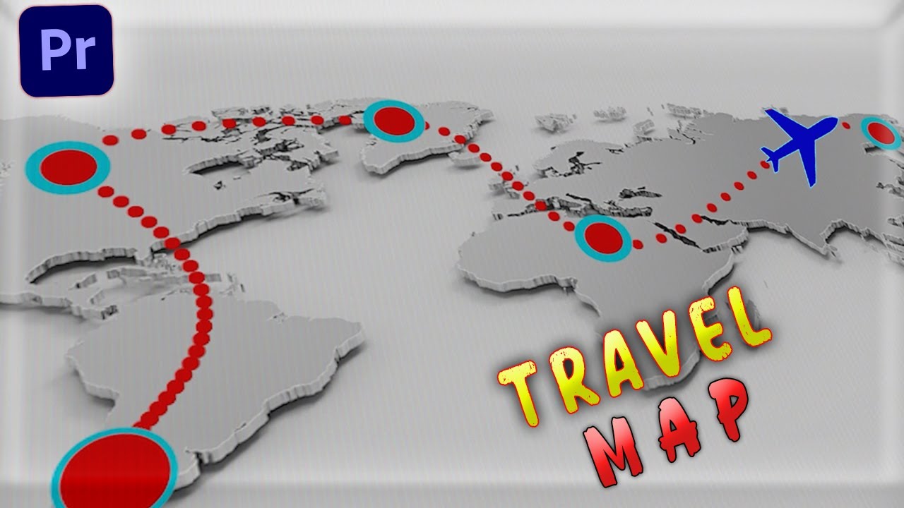 3d travel map animation