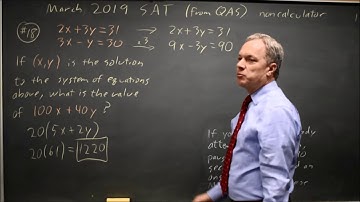 SAT March 2019: basic systems of equations - question #3-18