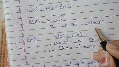 class 12( application of calculus in commerce and economics - part1)