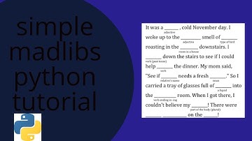 how to make a simple madlibs script using python
