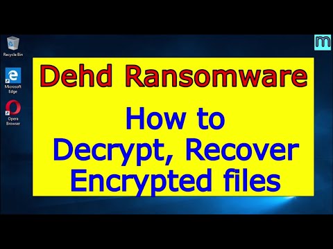 Dehd virus (ransomware). How to decrypt .Dehd files. Dehd File Recovery Guide.