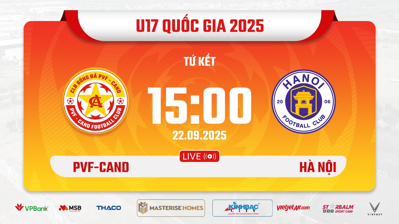 🔴 Trực tiếp: U17 PVF-CAND vs U17 HÀ NỘI | VCK U17 QUỐC GIA 2025