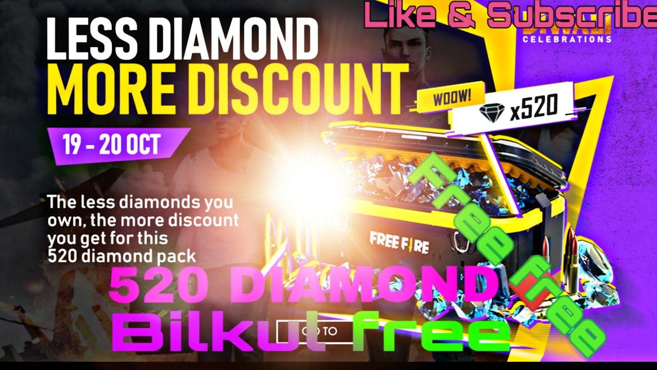 Free Fire Diamond Event Full Details ||WOW|  520 Diamond Only 90 Rs |Garena Free Fire|||SS Gamingsvo