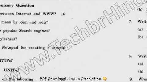 BCA 4th Sem Web Designing Question Paper