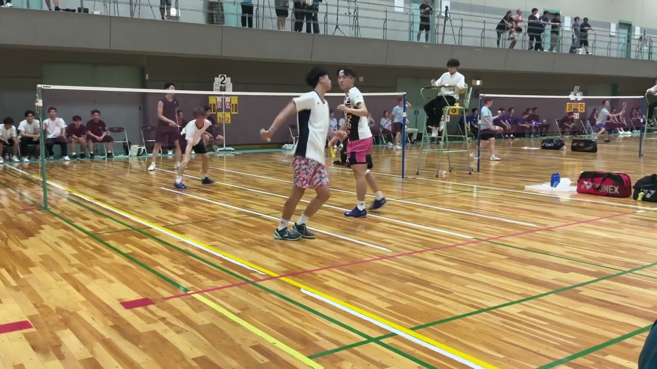 江口心/稲川天(日本大学)vs佐藤瑠活/高田隆誠(明治大学)　【2025年度関東大学バドミントン秋季リーグ戦】