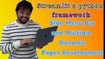 Streamlit Development Part 2- Side Menu Bar | Multiple Page Development #streamlit #python