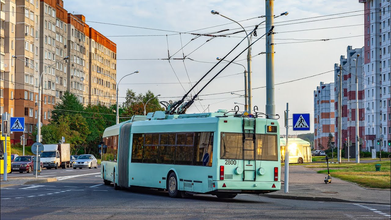 Поездка.тролейбус бкм 33305,борт(2800) марш(6)