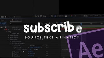 Bounce Text Animation | After Effect
