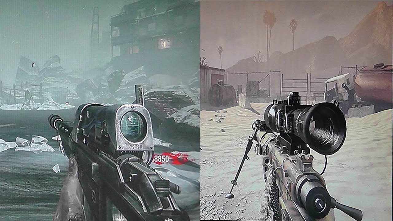 Modern Warfare 2 Intervention Vs Black ops zombies Scavenger (2012)