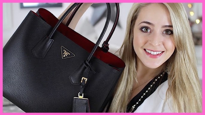 Prada Saffiano tote review: Cuir double bag vs. Lux double zip purse  comparison 