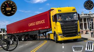 US Cargo Truck Trailer Driving 3D - US Transporter Delivery Truck Simulator - Android GamePlay screenshot 3