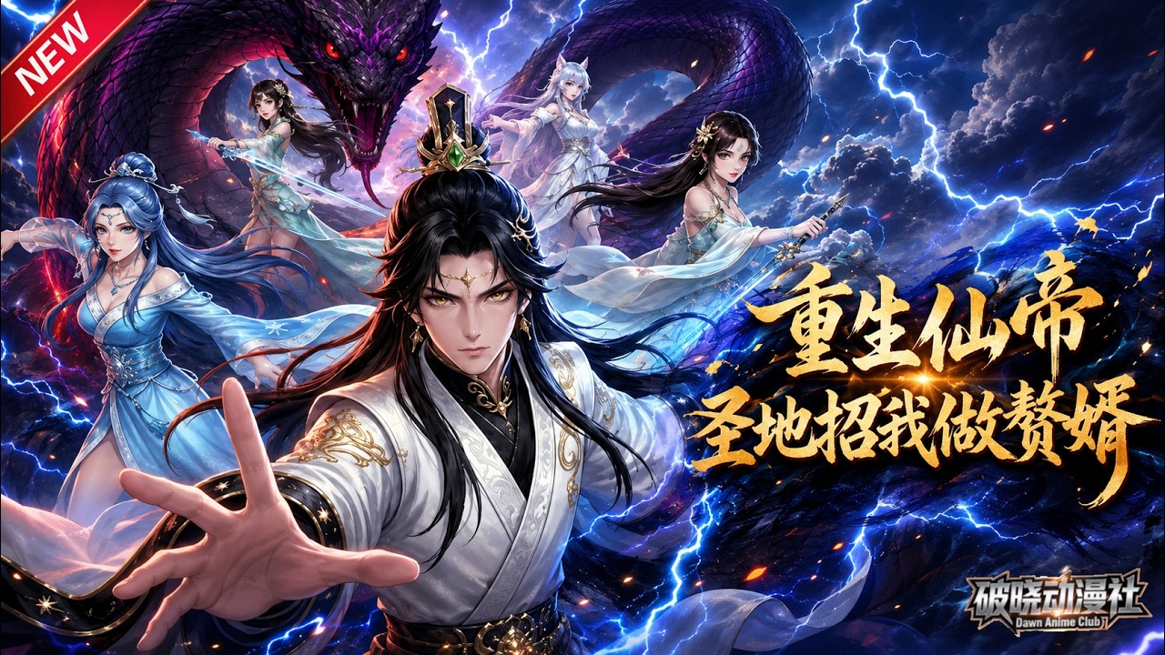 MULTISUB📢新番上线《重生仙帝，圣地招我做赘婿》第1~60集丨昔日横推诸天仙帝转世重生，和瑶池圣女一夜羁绊，召他入圣地入赘！#最新漫剧 #破晓动漫社