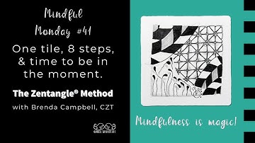 Mindful Monday #41: Easy, Beginner tiles created using the Zentangle® Method of drawing.