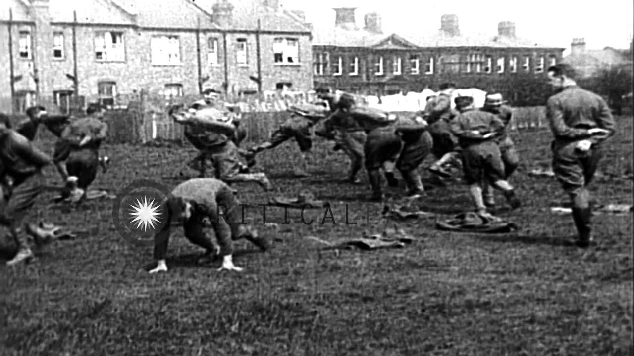 Drill instructor directs exercises as American airmen perform calisthenics for ph...HD Stock Footage