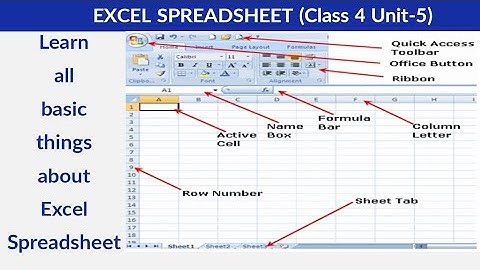 excel spreadsheet class 4 unit 5 || learn basic thing about excel spreadsheet