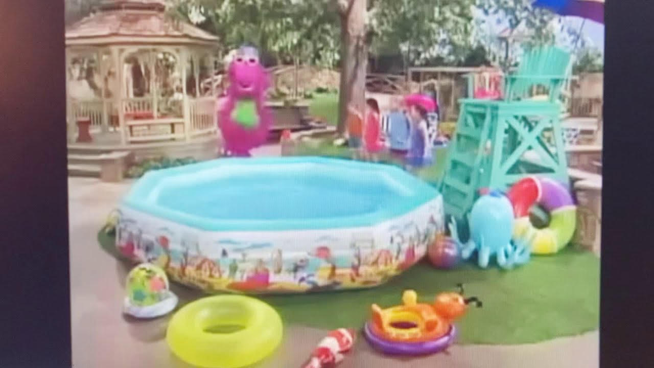 Barney Inflatable Pool Barney Big Splash 💦 - YouTube