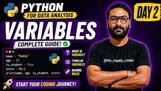 Start Learning Python Today 🔴 | Variables Explained Simply | Day 2