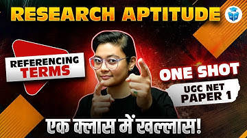 UGC NET Paper 1 Research Aptitude One Shot Revision | Referencing Terms by Aditi Mam