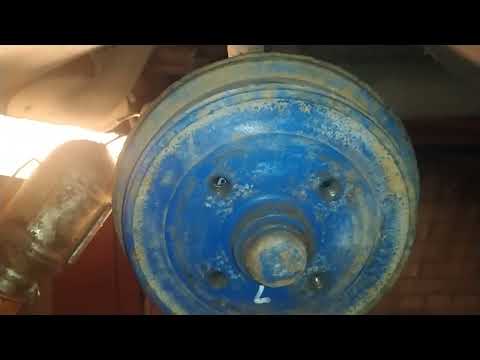 Проверка на износ заднего тормозного механизма барабанного типа Ауди80 / VW