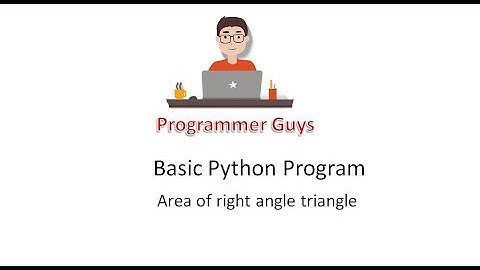 Area of right angle triangle in python