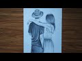 How to draw a couple in love - step by step - Как нарисовать влюбленную пару?👫