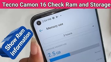 Tecno camon 16 Check Ram and Storage