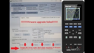 Hantek 2D72 Firmware Failed  **REPAIRED** Demostration