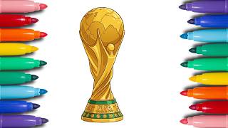 How to Draw and Color World Cup Coloring Page for Kids
