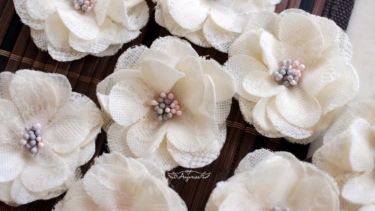 How to Make Flowers with Lace Fabric 