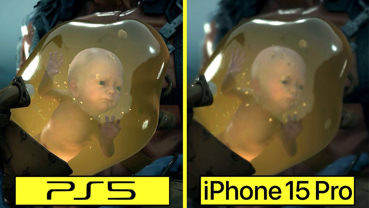 Death Stranding PS5 vs iPhone 15 Pro (Recommended Default Settings) Graphics Comparison