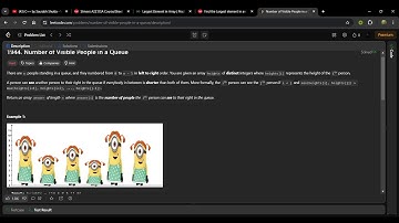 1944. Number of Visible People in a Queue (Leetcode Hard) [OA Question]  - By Sahil Mahajan
