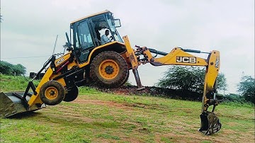 Jcb 3dx Backhoe Loading Mud into Tata Dumper Bs4 and Powertrac Euro 50 Tractor | BTC Company 