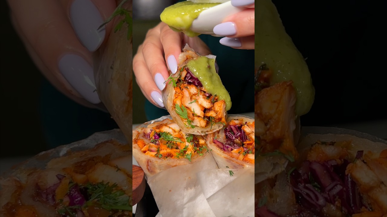 CHICKEN TIKKA KATI ROLLS from Mumbai Dreams in Nyack, NY!! 🔥🤤🔥 Indian-fusion rules! #DEVOURPOWER