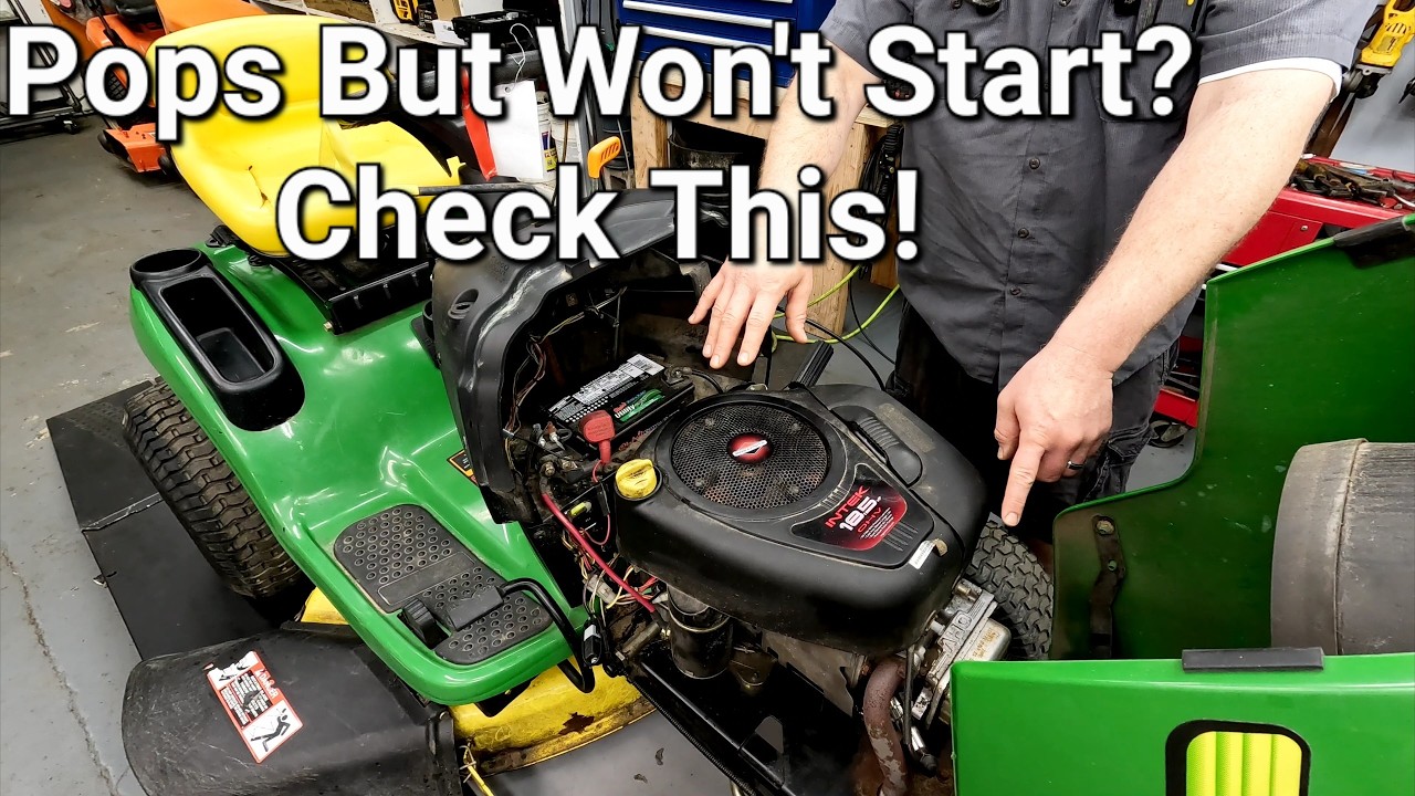 John Deere L108 Won’t Start, Just Pops Full Engine Diagnosis & Repair Walkthrough