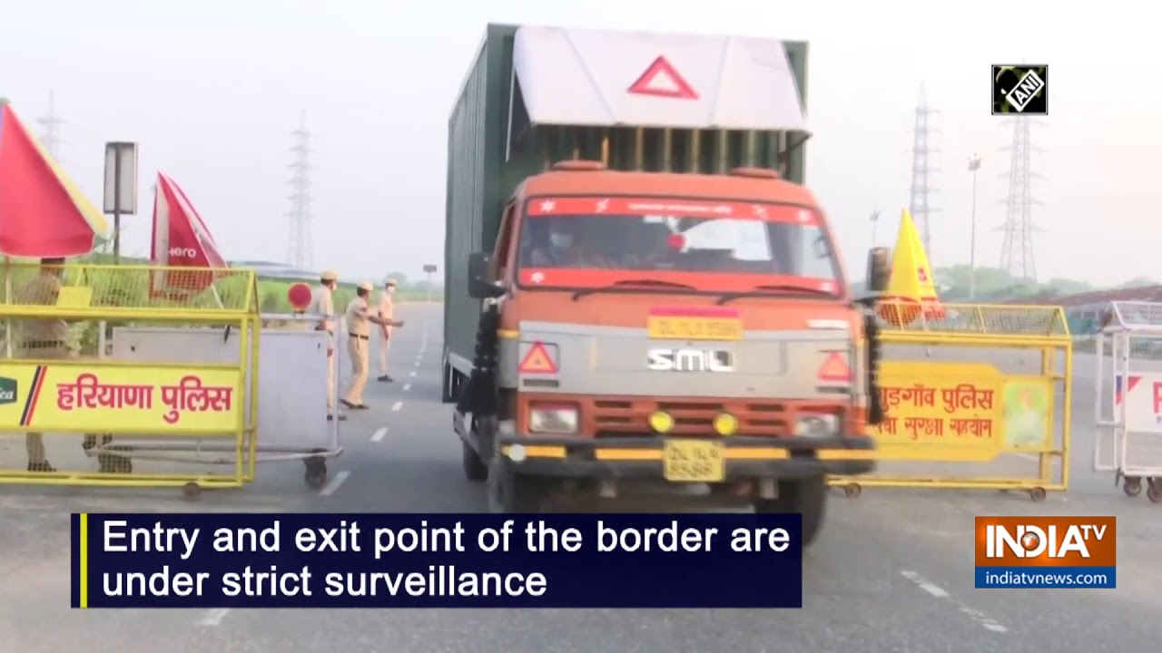 Strict checking in place at Delhi`s border areas amid COVID-19 lockdown