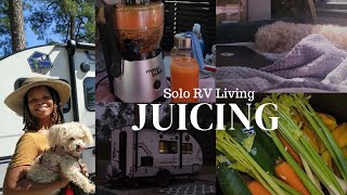 Full-Time Solo Female Vanlife in Travel Trailer | The Benefits of Juicing
