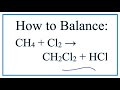 Balancing Chemical Reactions of Methane