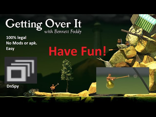 HOW TO MOD Getting Over It IN 2 MINUTES! (GIANT HAMMER, FLYHACKS, FIRST  PERSON, AND MORE!) 